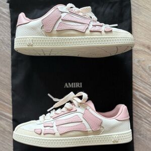 AMIRI | Pacific Bones Leather | Low-Top Sneakers | Women’s 36/6 | Pink & White